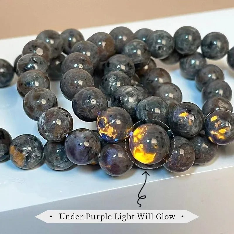 Flame Stone Energy Bracelet Single Circle Round Bead Bracelet - Touch Bling