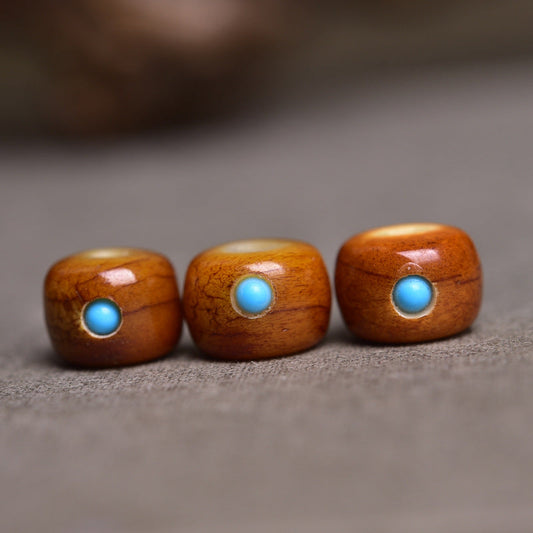 Natural Tibetan Area Return Old Material Camel Bone Loose Beads Inlaid with Swastika Waist Beads Top Beads Wenwan Buddha Beads Bracelet Accessories - Touch Bling