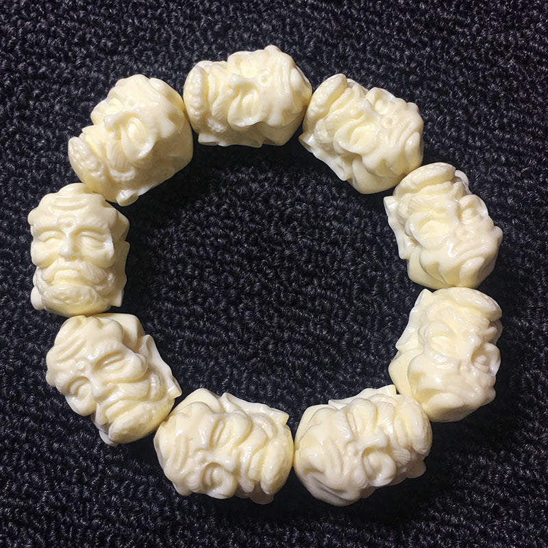 Ivory Nut Finely Carved Bracelets (Various Themes)