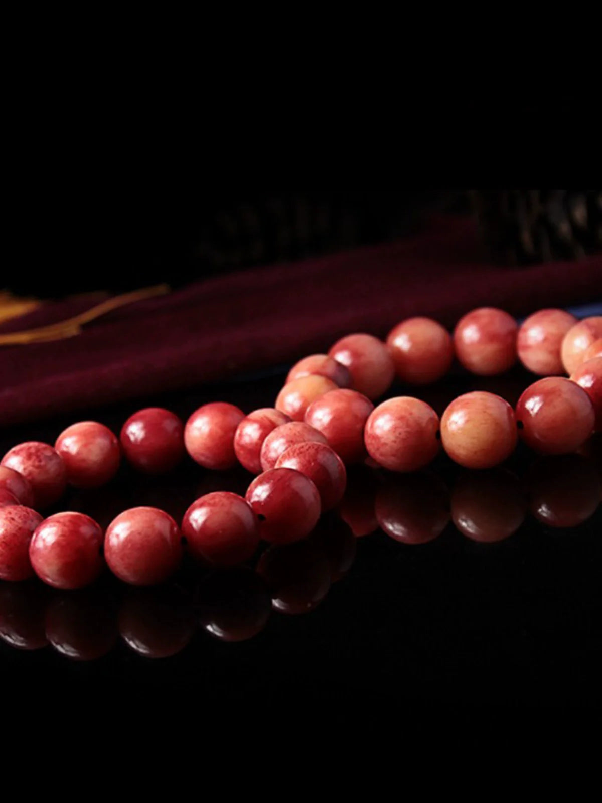 Pulsera de Buda con cuentas redondas de hueso de camello natural
