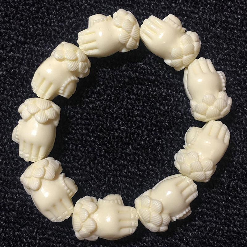 Ivory Nut Finely Carved Bracelets (Various Themes)