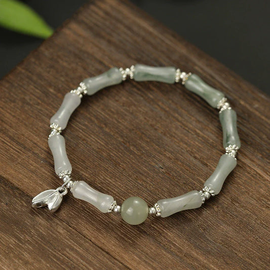 The Harmony and Strength Jade Bamboo Bracelet