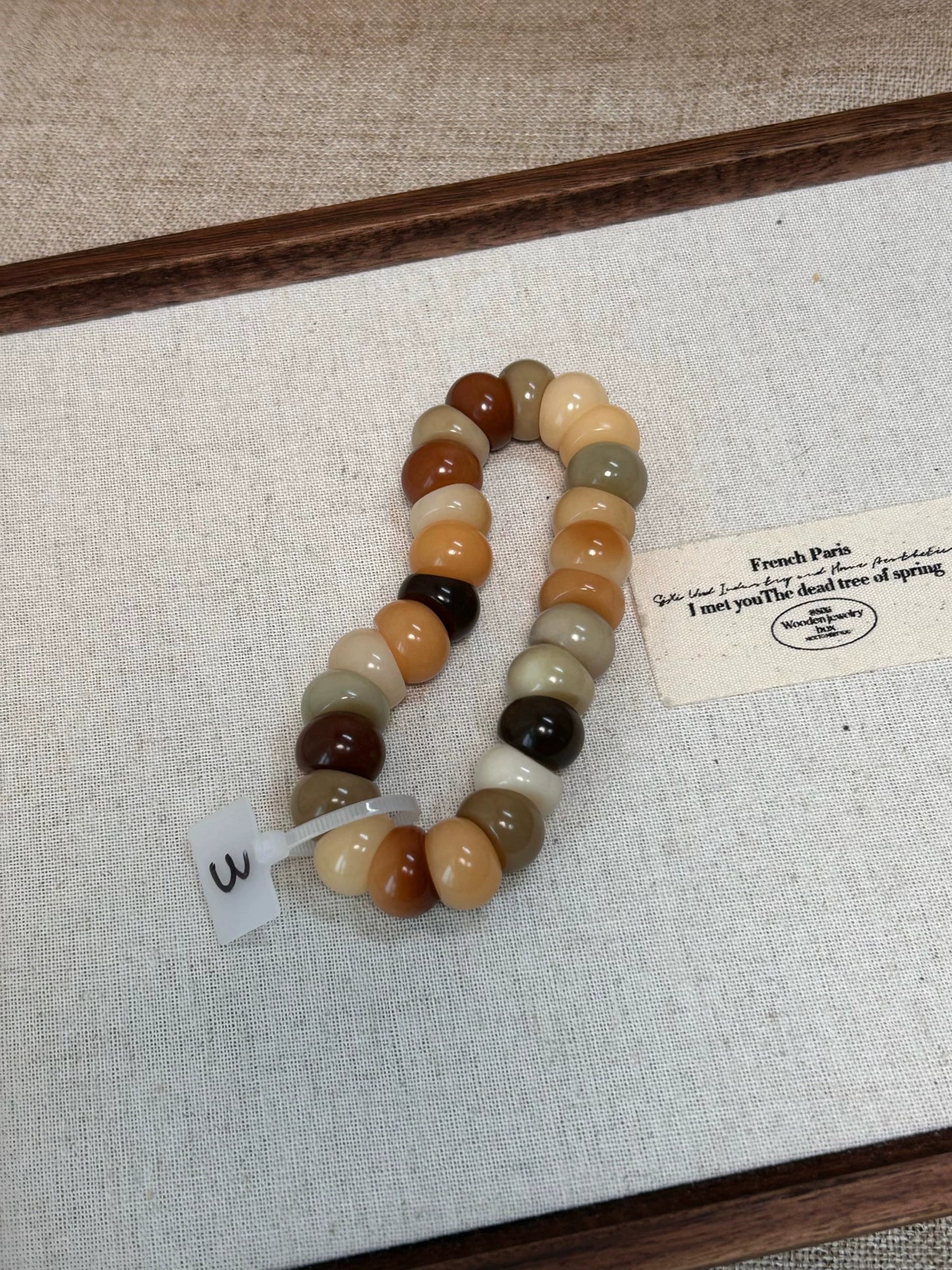 New Milky Coffee Garlic Bodhi Bracelet 14MM (Multiple Colors Available) - Touch Bling