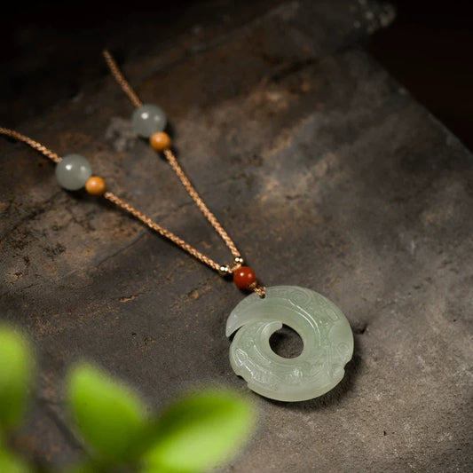 Hand-Carved Jade Pendant Necklace