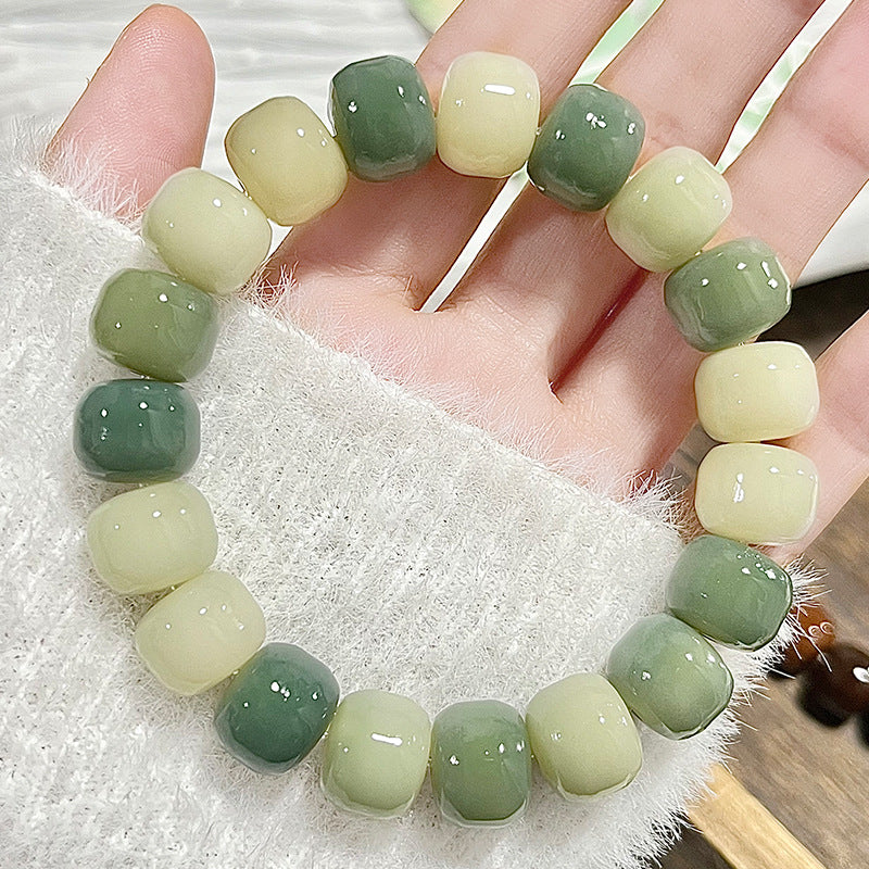 New Bodhi Bracelet with Burger-Shaped Beads (Multiple Colors Available) - Touch Bling