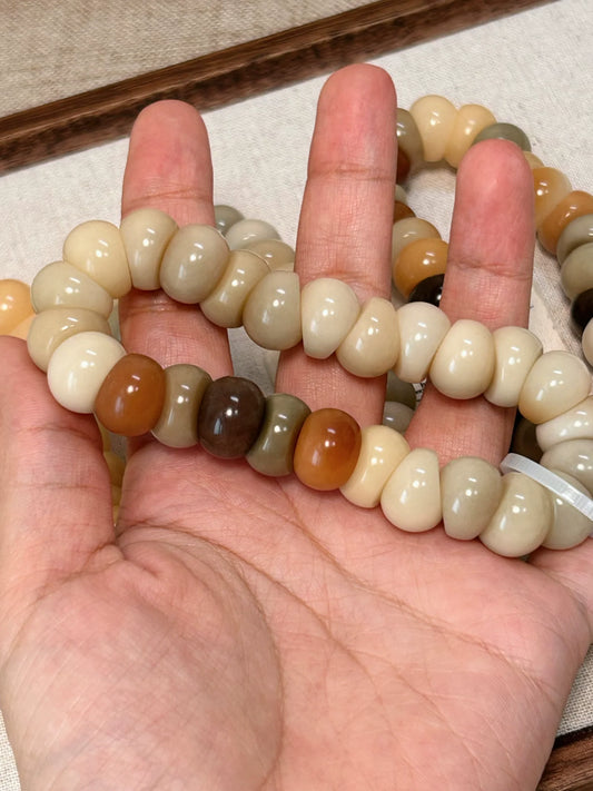 New Milky Coffee Garlic Bodhi Bracelet 14MM (Multiple Colors Available) - Touch Bling
