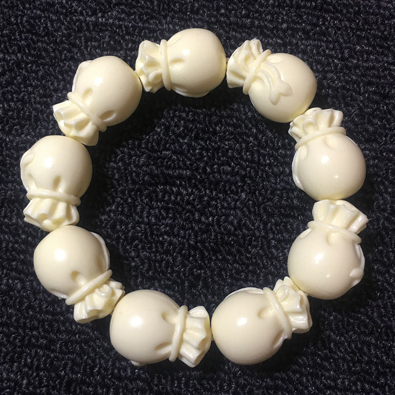 Ivory Nut Finely Carved Bracelets (Various Themes)