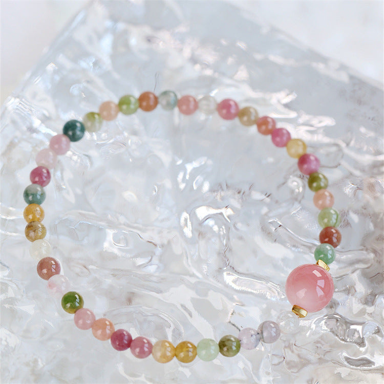 Natural Tourmaline DIY Design Women's Candy Bracelet - Touch Bling