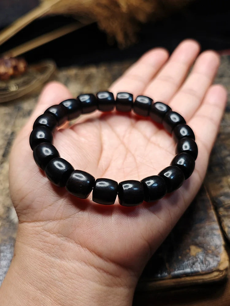 Ebony Wooden Beads Meditation Beads Bracelet