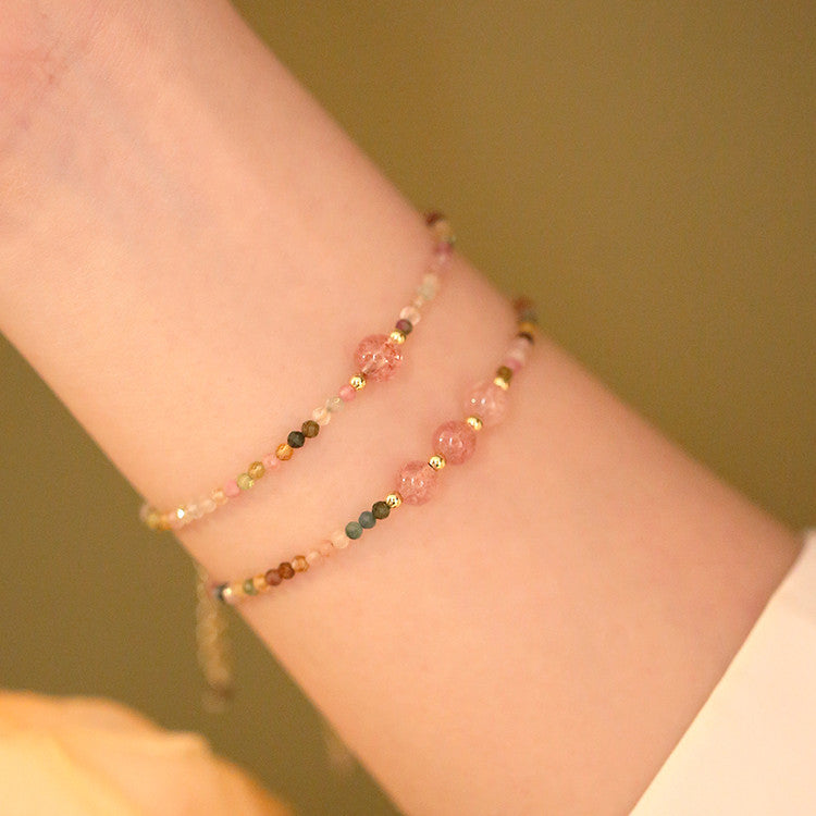 Natural Tourmaline Bracelet Women's Fine Single Ring Bracelet - Touch Bling