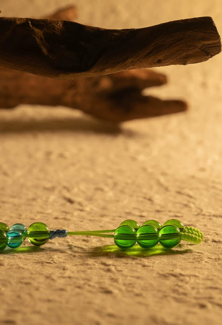 8mm Natural Green Agate 108 Bead Mala High Quality Bracelet Prayer Beads