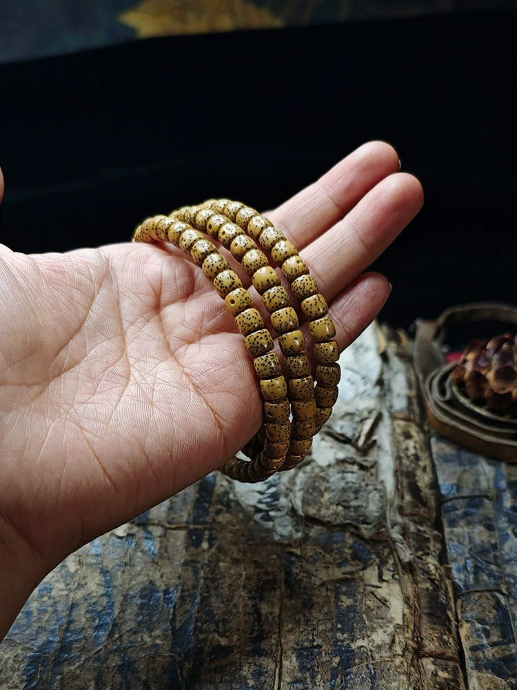 Star and Moon Bodhi 108 Pieces Mala beads