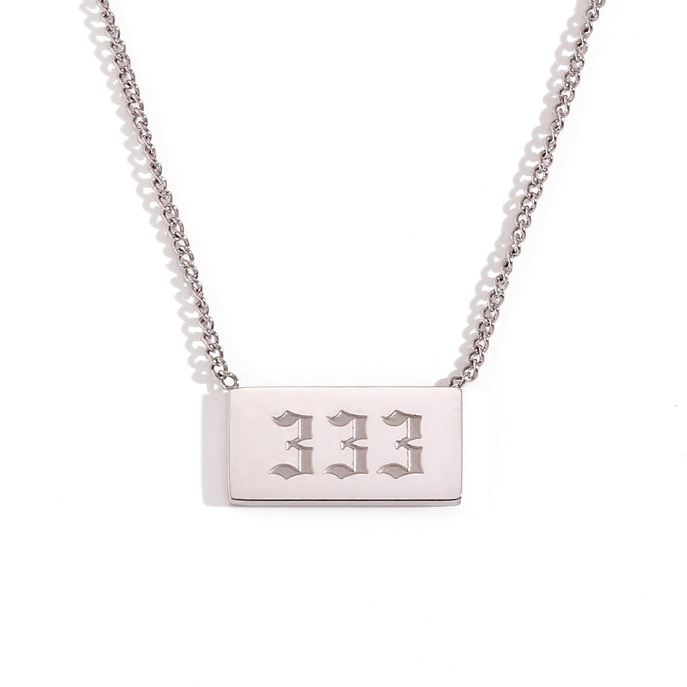 Stainless Steel Angel Number Necklace 111-999 Dainty Necklace for Women - Touch Bling