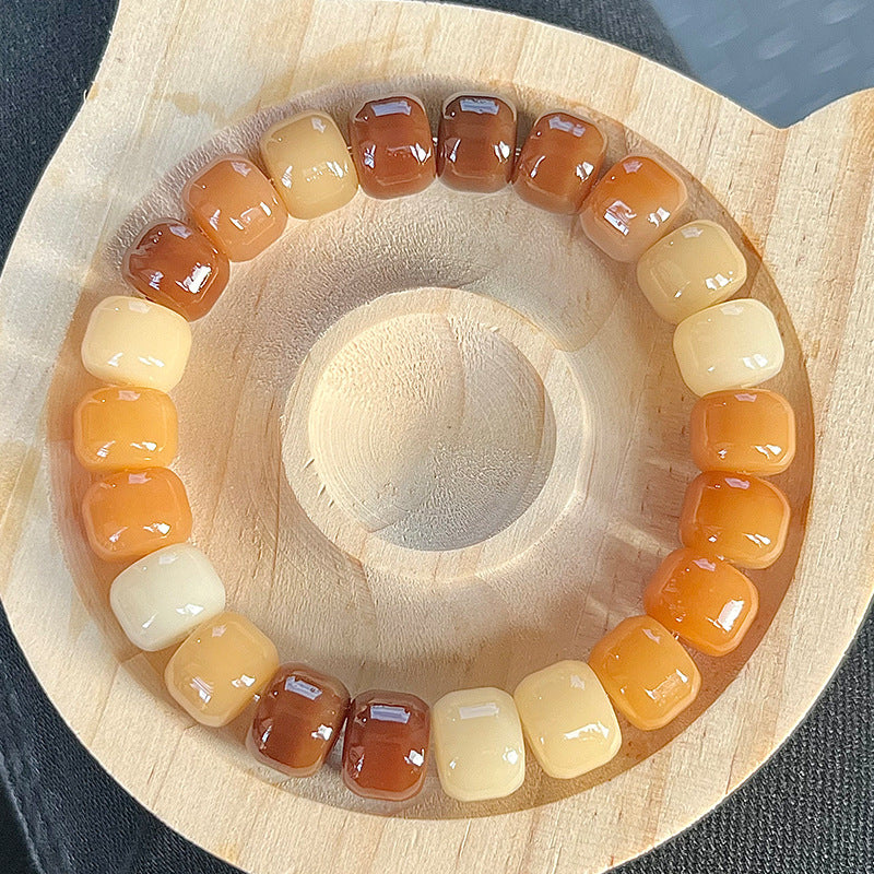New Bodhi Bracelet with Burger-Shaped Beads (Multiple Colors Available) - Touch Bling