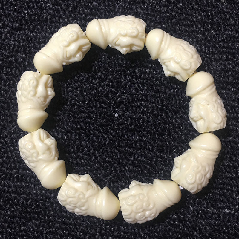 Ivory Nut Finely Carved Bracelets (Various Themes)