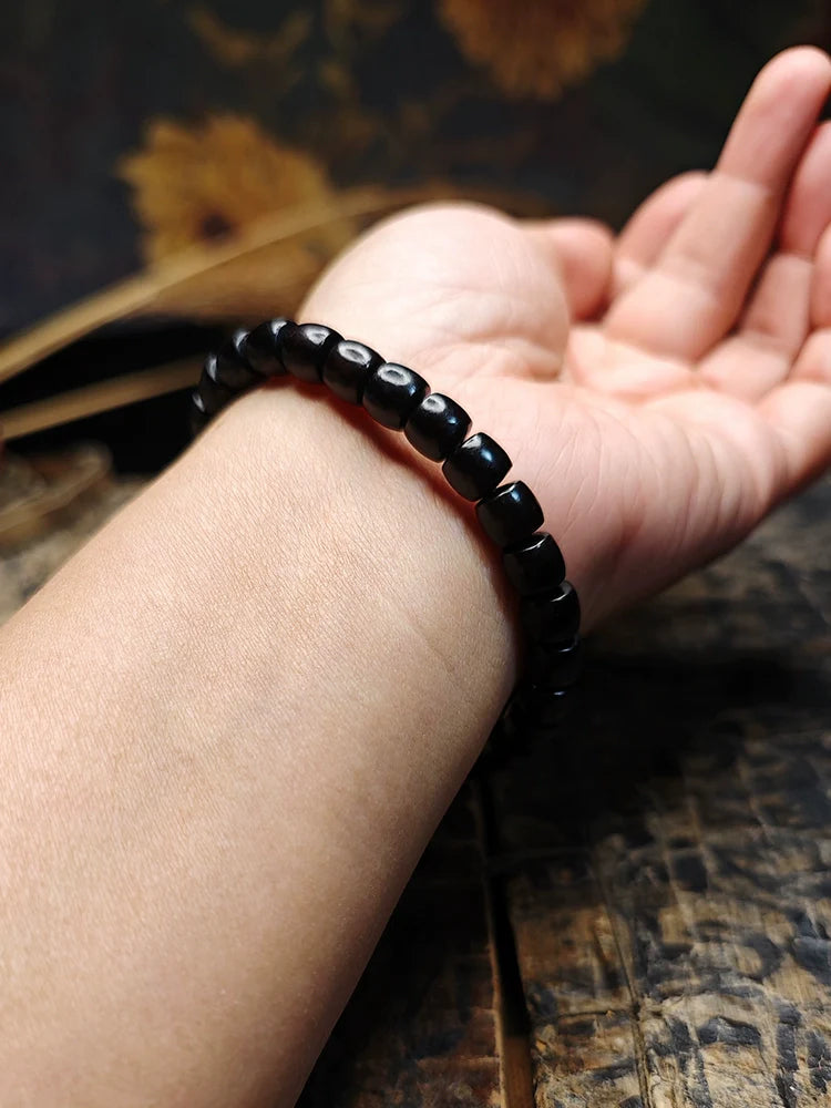 Natural Ebony Beads Meditation Beads Bracelet