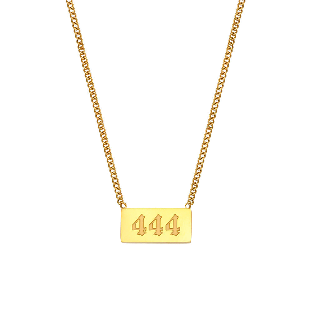 111-999 Angel Number Tag Necklace Stainless Steel Dainty Necklace - Touch Bling