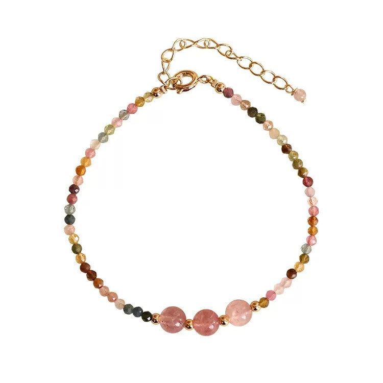 Natural Tourmaline Bracelet Women's Fine Single Ring Bracelet - Touch Bling