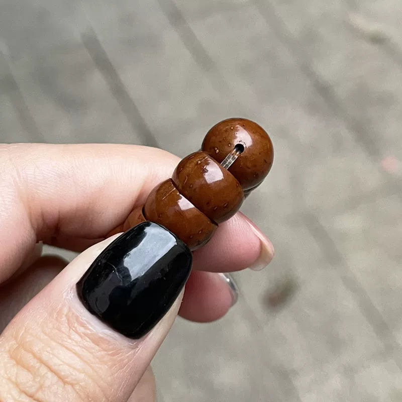 Natural Purple Gold Rat Bracelet Wooden Beads Intestine Bodhi Bracelet for Luck