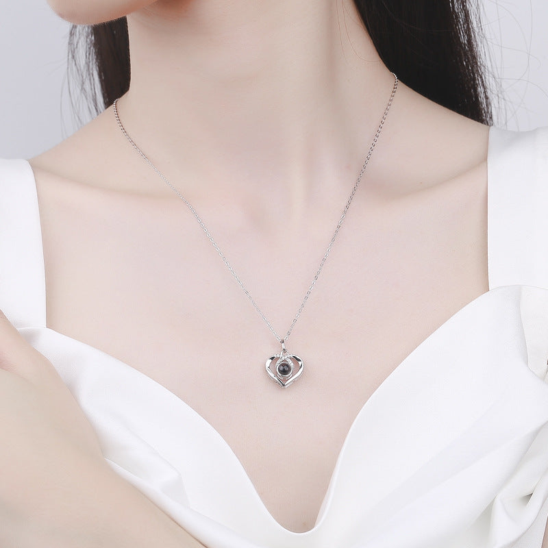 Eternal Heart Photo Projection Necklace