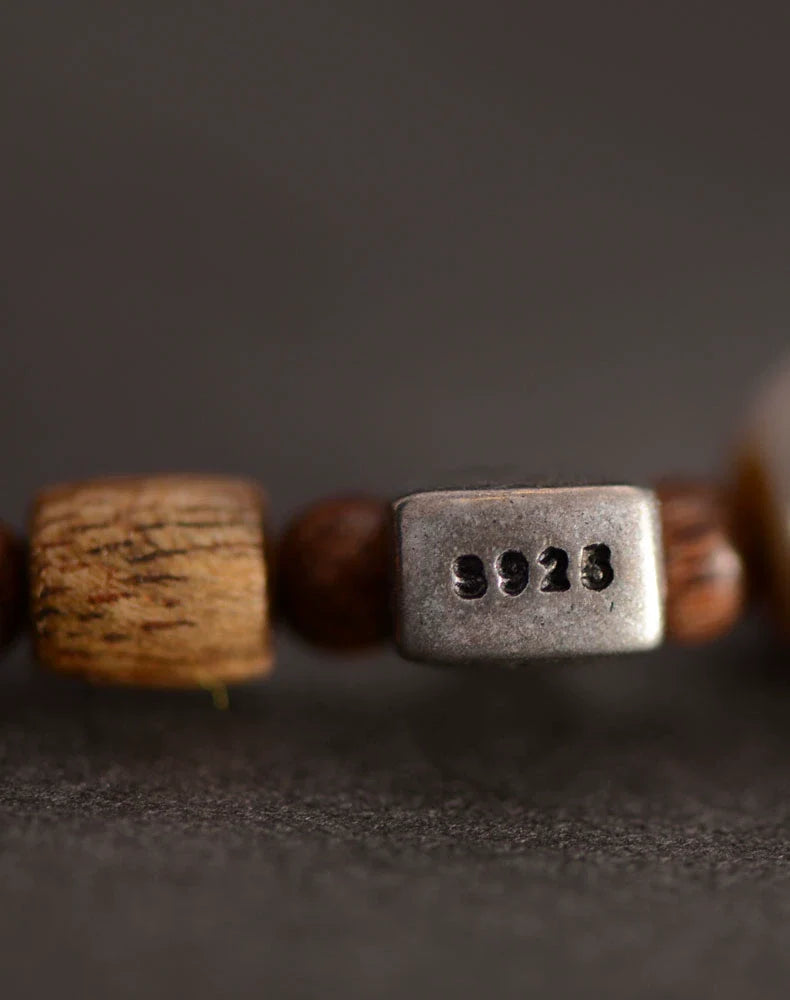 Charm Tibetan Dzi Beads Handcrafted Sandalwood Western-Style Pendant