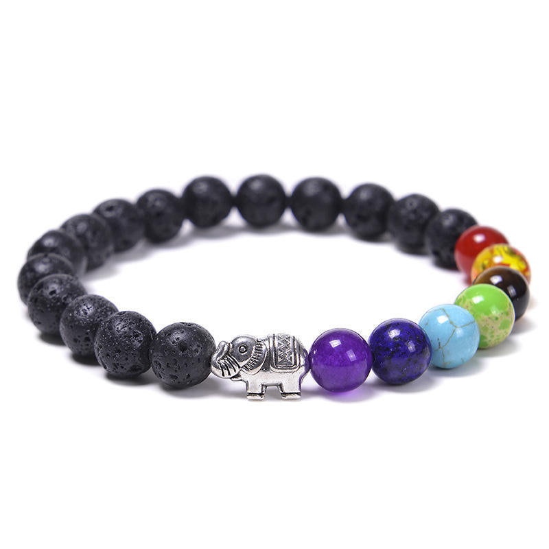 Chakra Energy Bracelet Tiger's Eye Stone Black Obsidian Healing Crystal Bracelet - Touch Bling