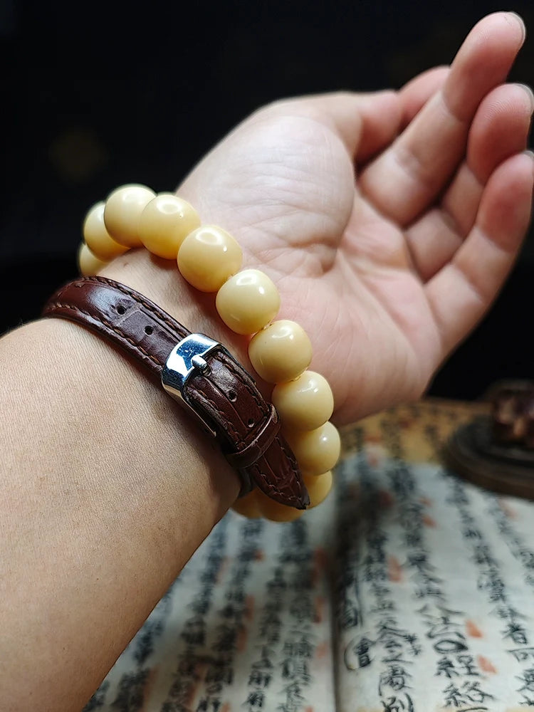 Natural Beaded Bracelet Bodhi Root Meditation Bracelet