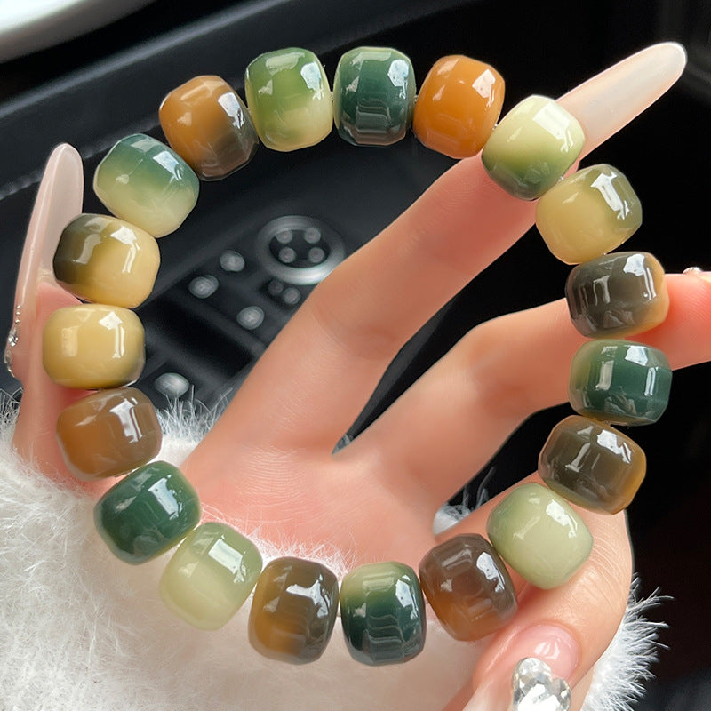 New Bodhi Bracelet with Burger-Shaped Beads (Multiple Colors Available) - Touch Bling