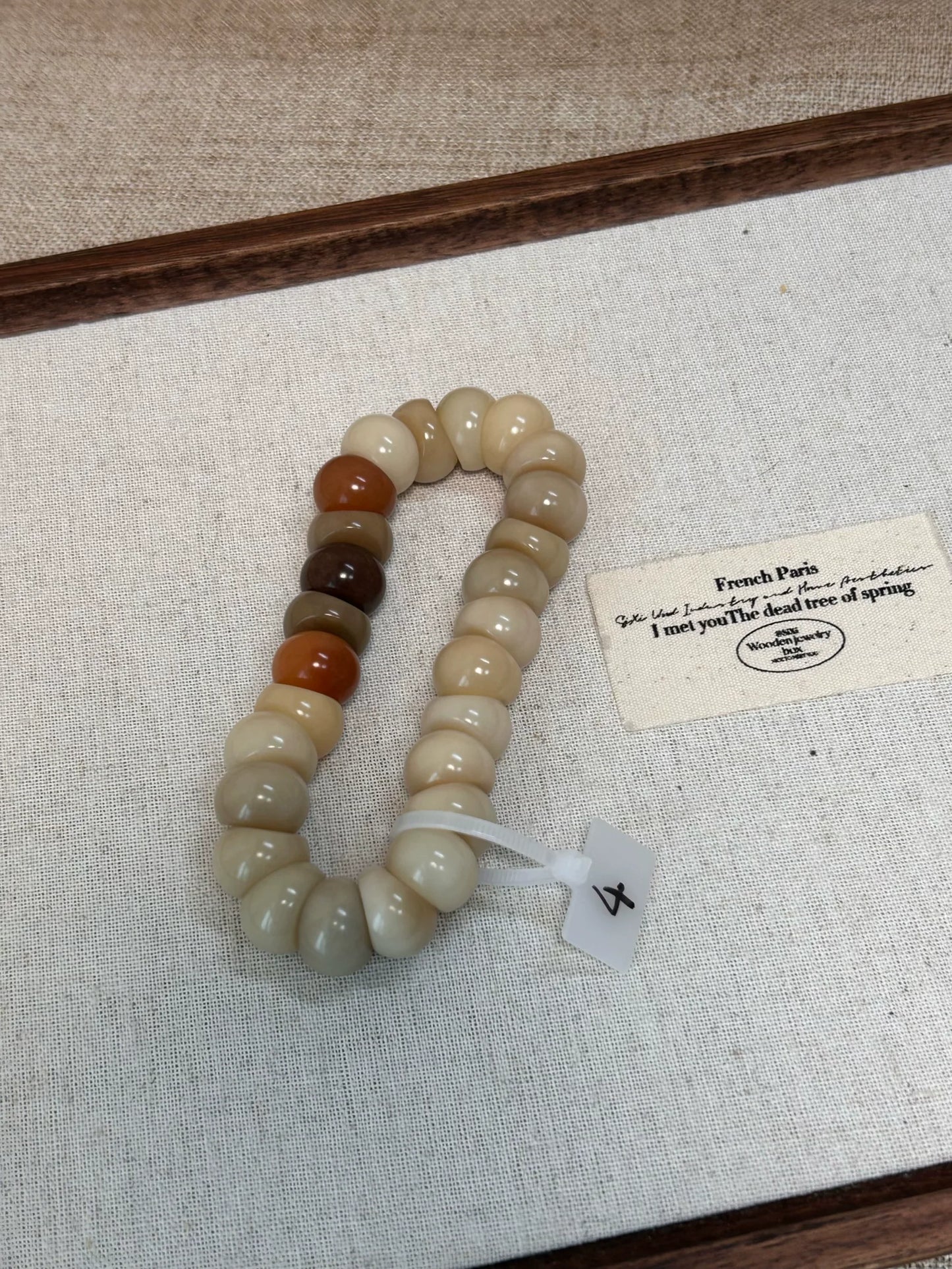 New Milky Coffee Garlic Bodhi Bracelet 14MM (Multiple Colors Available) - Touch Bling