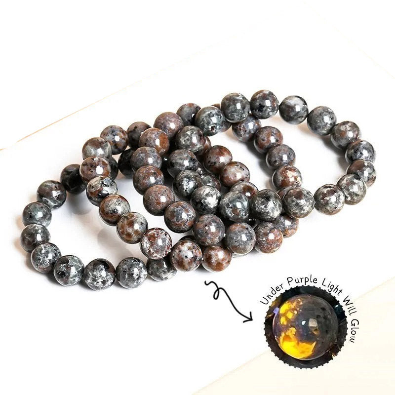 Flame Stone Energy Bracelet Single Circle Round Bead Bracelet - Touch Bling