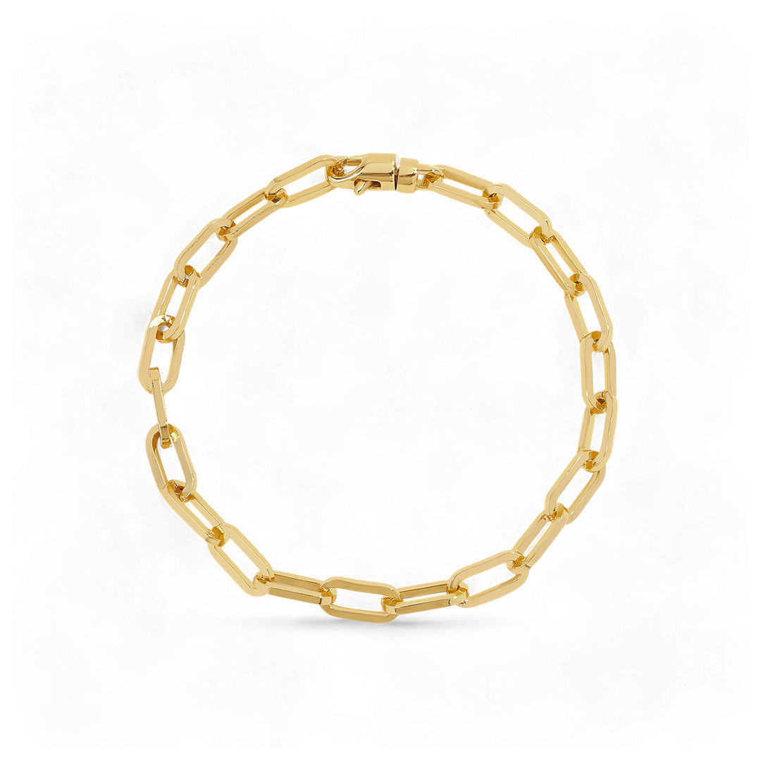 Open Link Paperclip Chain Bracelet