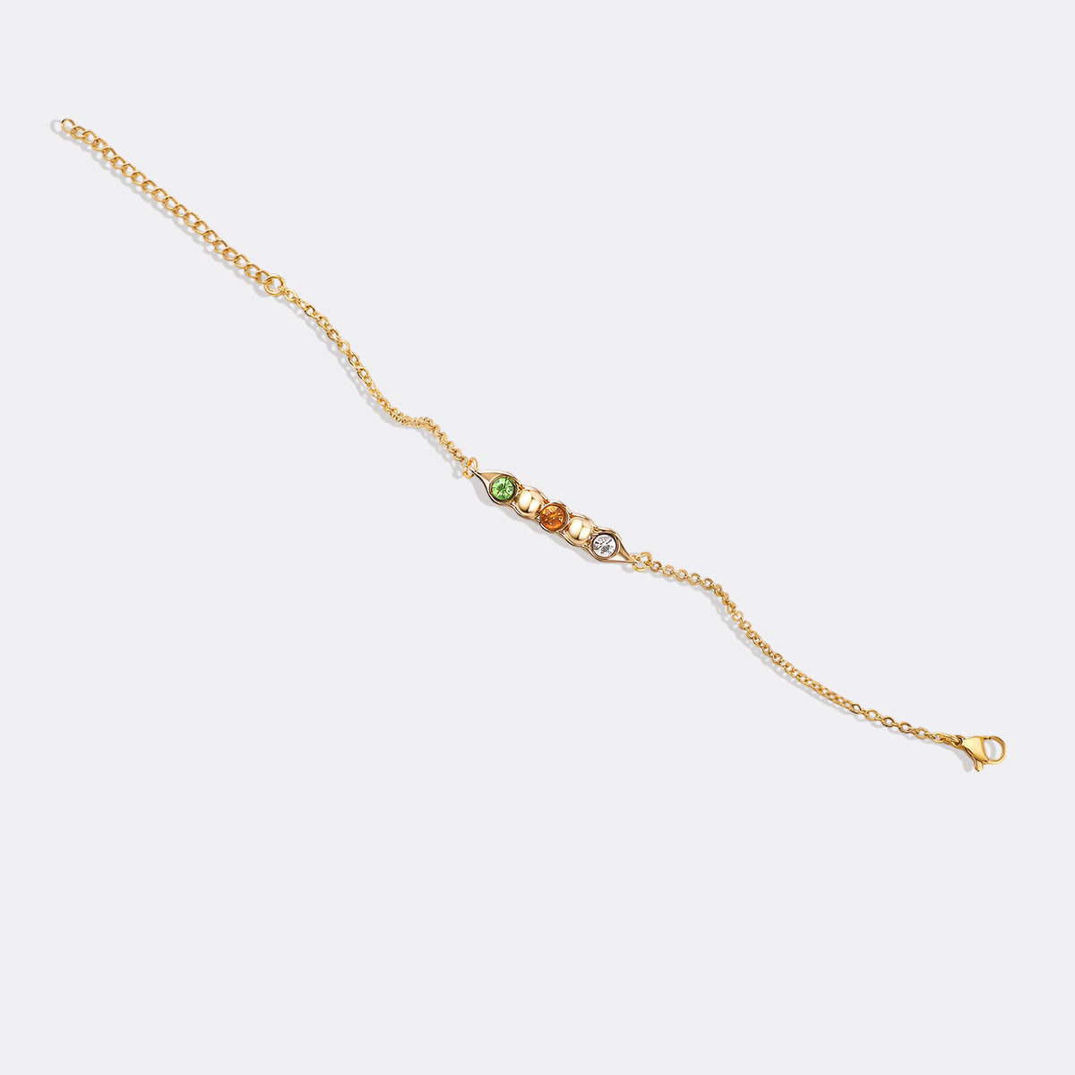 Erbsen in einer Schote Geburtssteinarmband