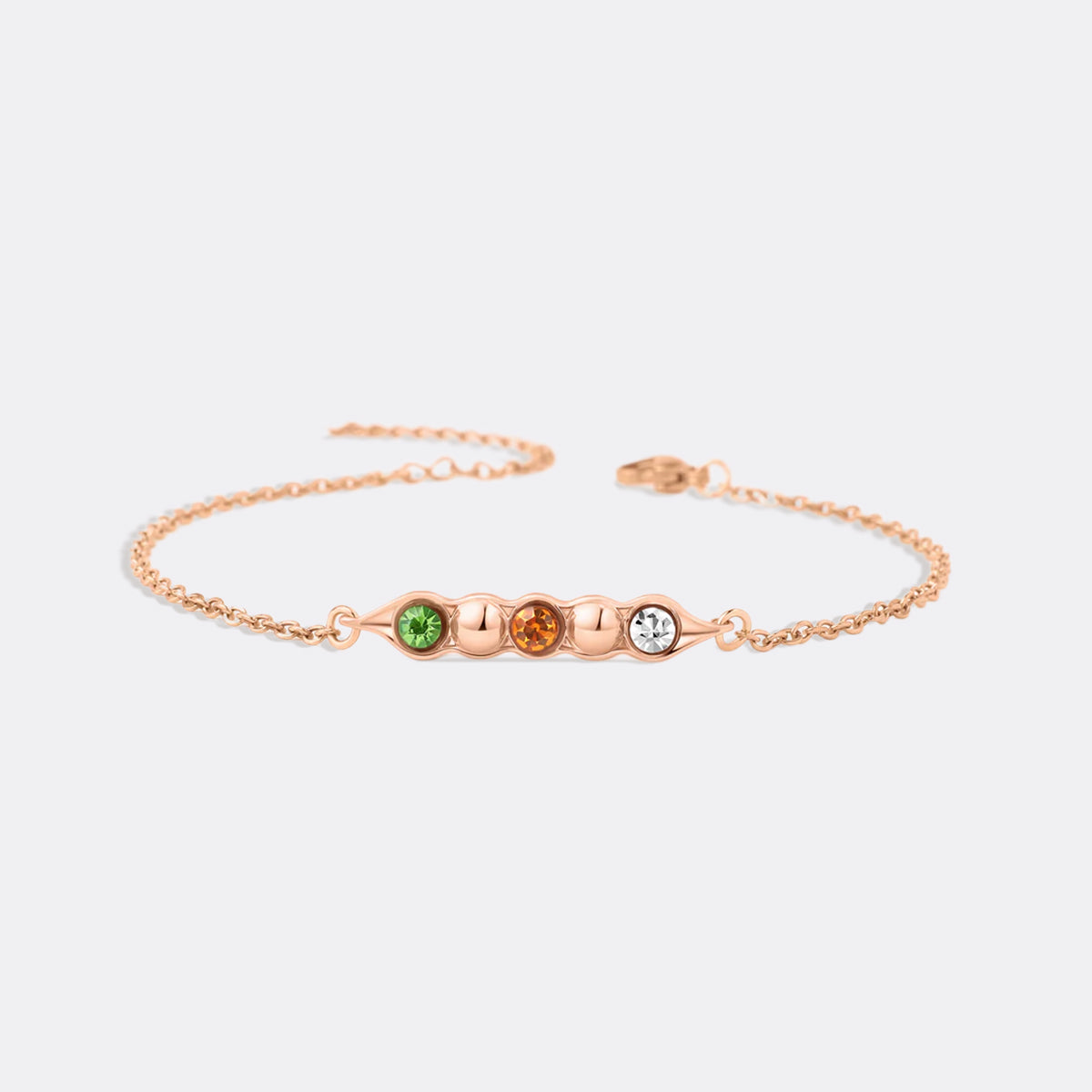 Erbsen in einer Schote Geburtssteinarmband