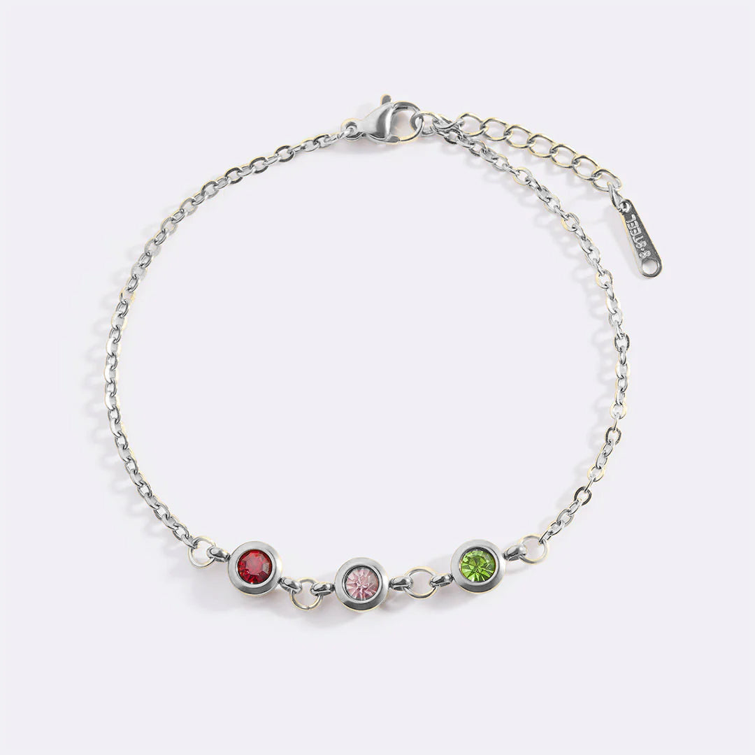 Personalized Birth Stone Bracelet