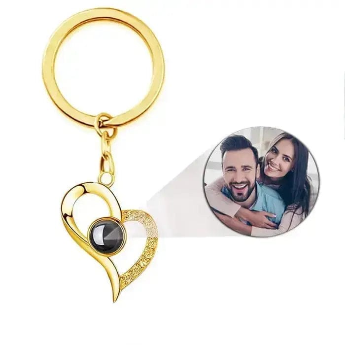 Regalo personalizado de San Valentín: collar, pulsera y llavero con foto proyectada.