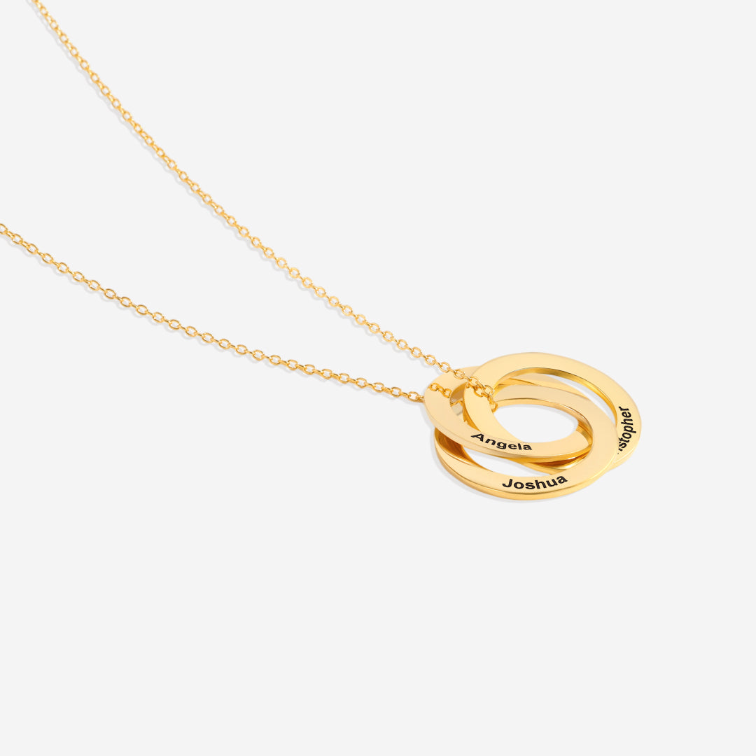 Personalized Linked Circle Necklace