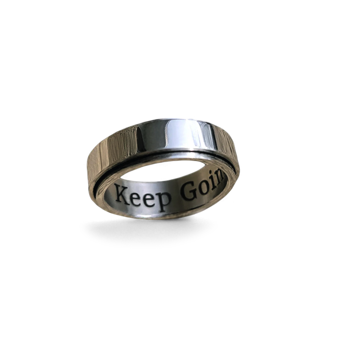 Personalized Classic Block Fidget Ring
