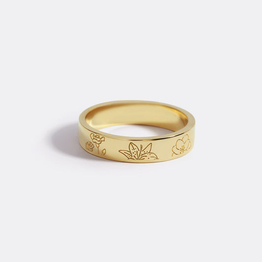 Personalized Stamped Flower Band