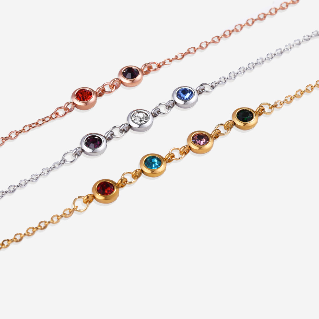 Personalized Birth Stone Bracelet