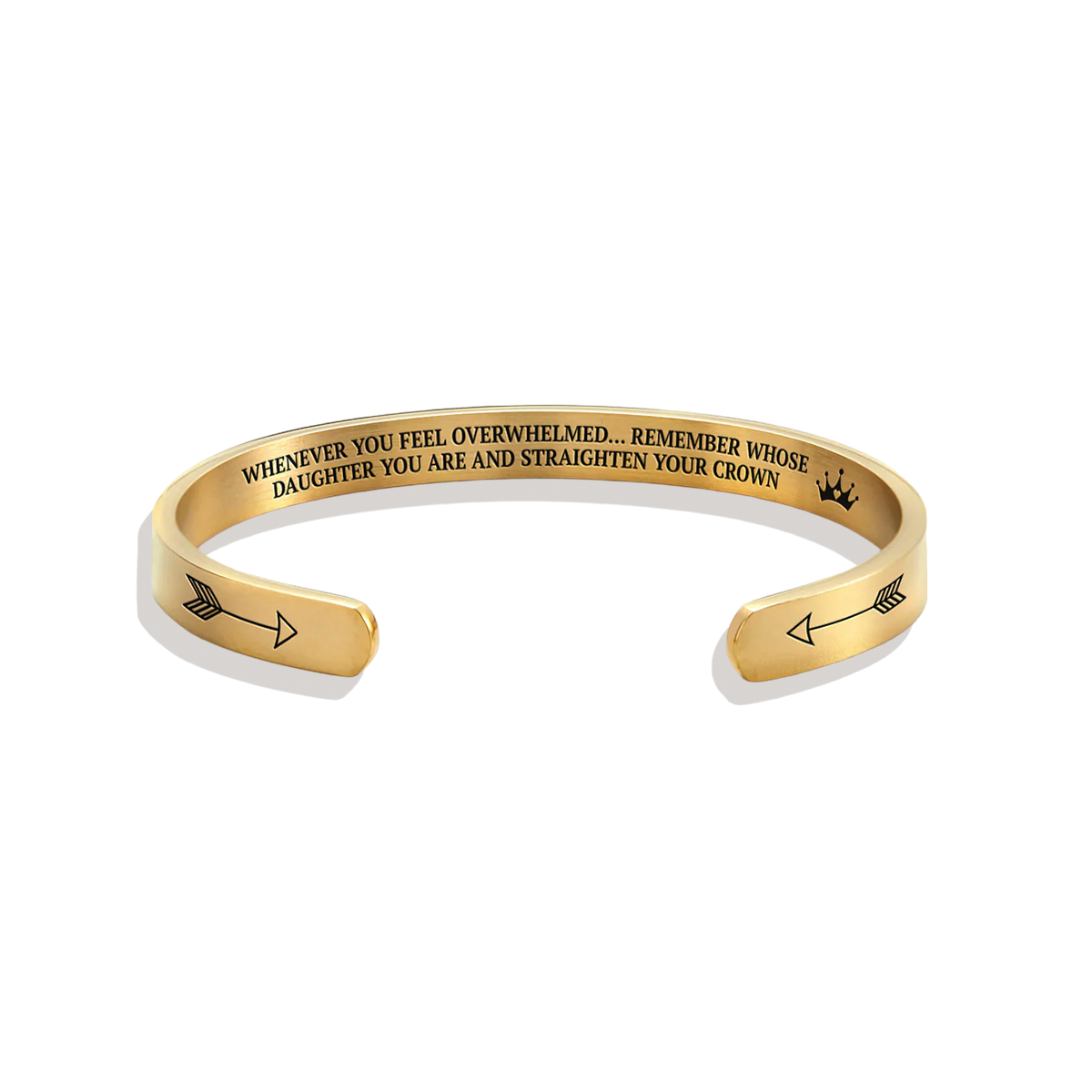 Remember Who You Are and Straighten Your Crown Personalizable Cuff Bracelet