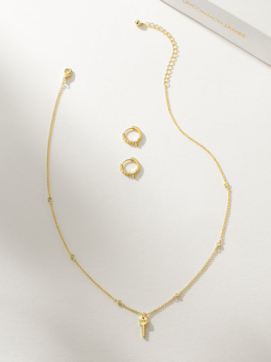 Conjunto de joyas de oro "Eres una joya"