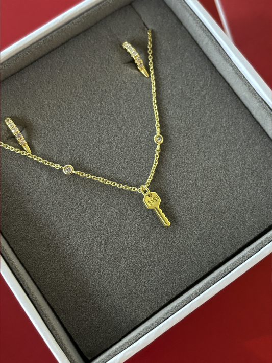 Conjunto de joyas de oro "Eres una joya"