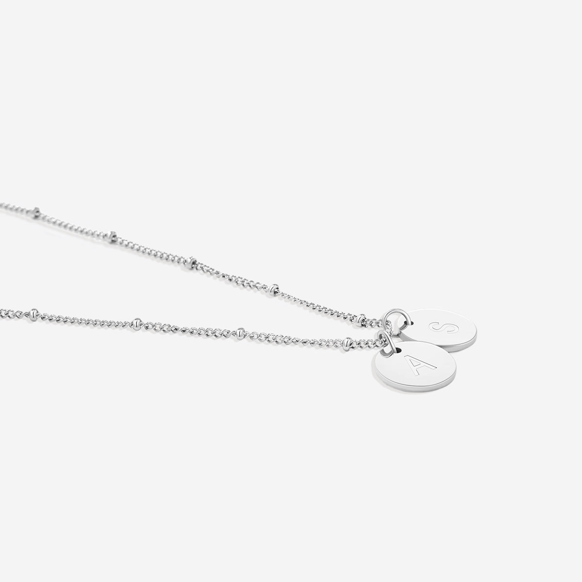 Dainty Initial Disc Necklace