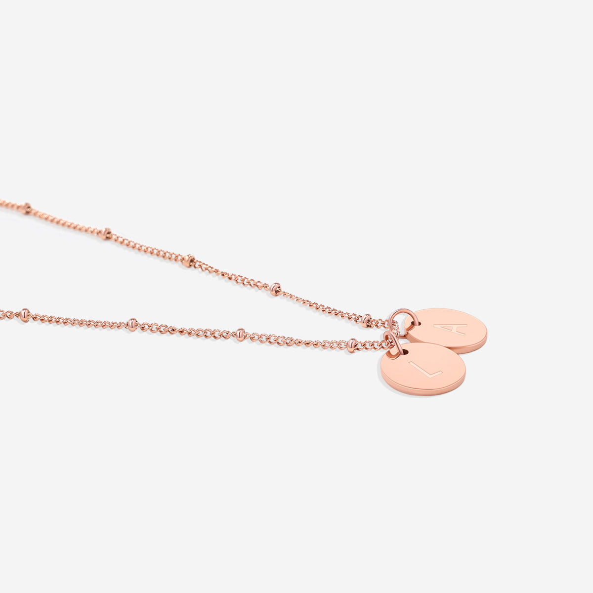 Dainty Initial Disc Necklace