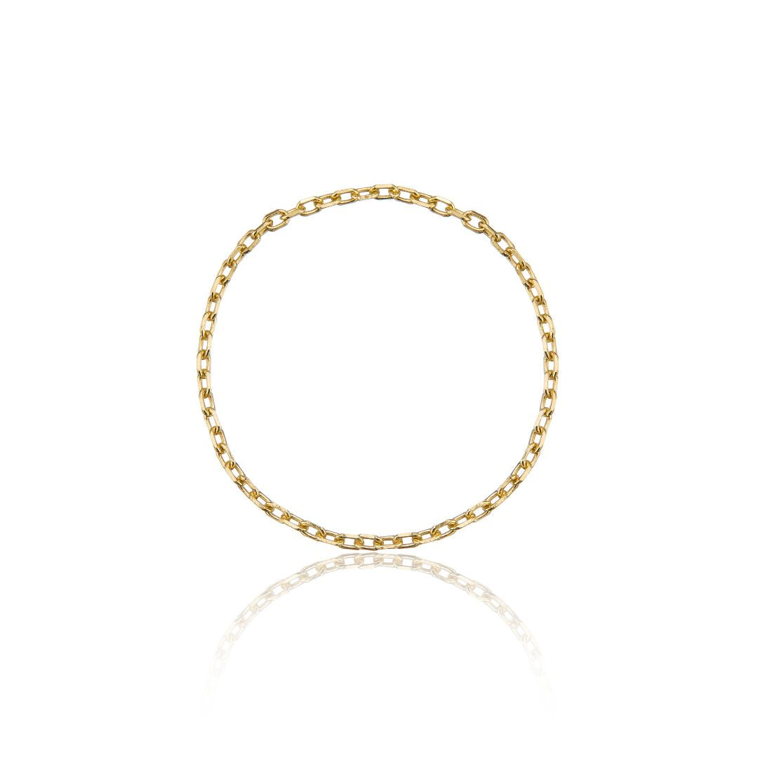 Anillo de cadena de oro macizo