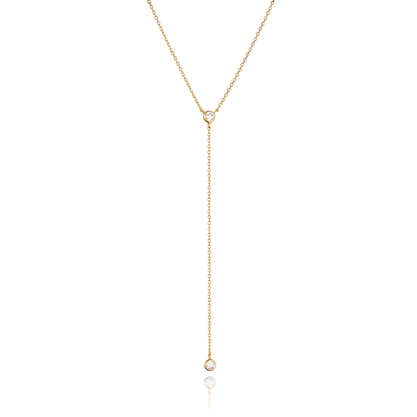 Collar de lazo estilo diamante dorado
