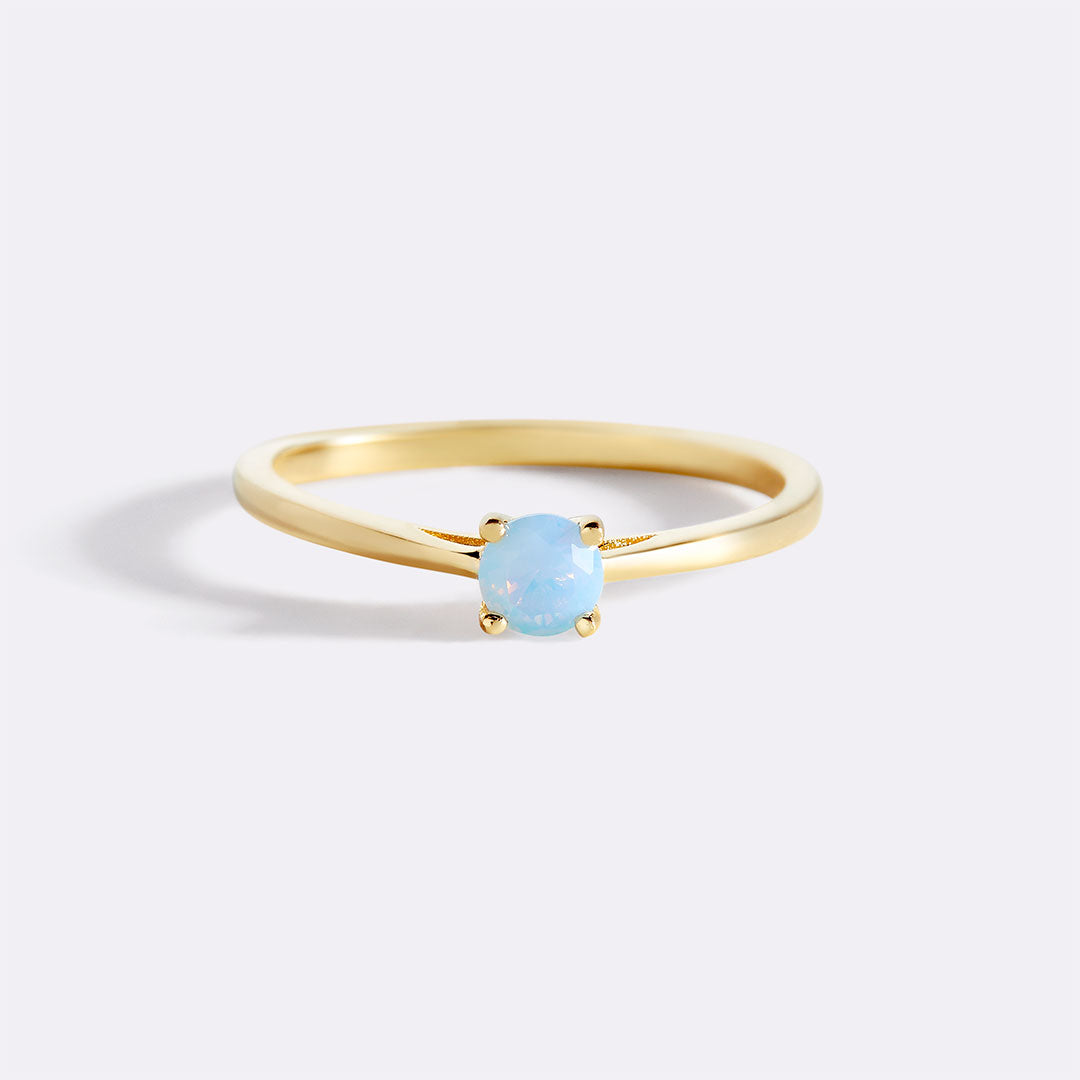 Opal Solitaire Ring