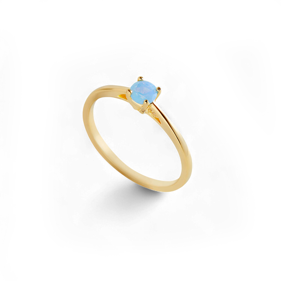 Opal Solitaire Ring