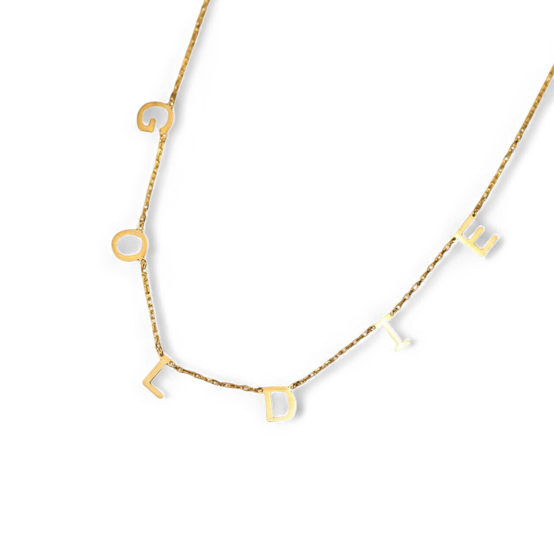 Spaced Letter Name Necklace
