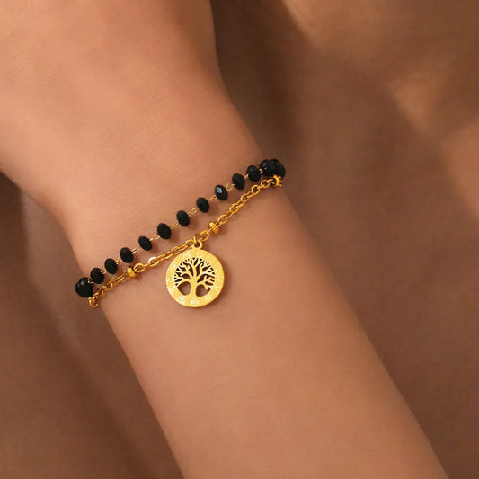 Tree of Life Beaded Chain Bracelet